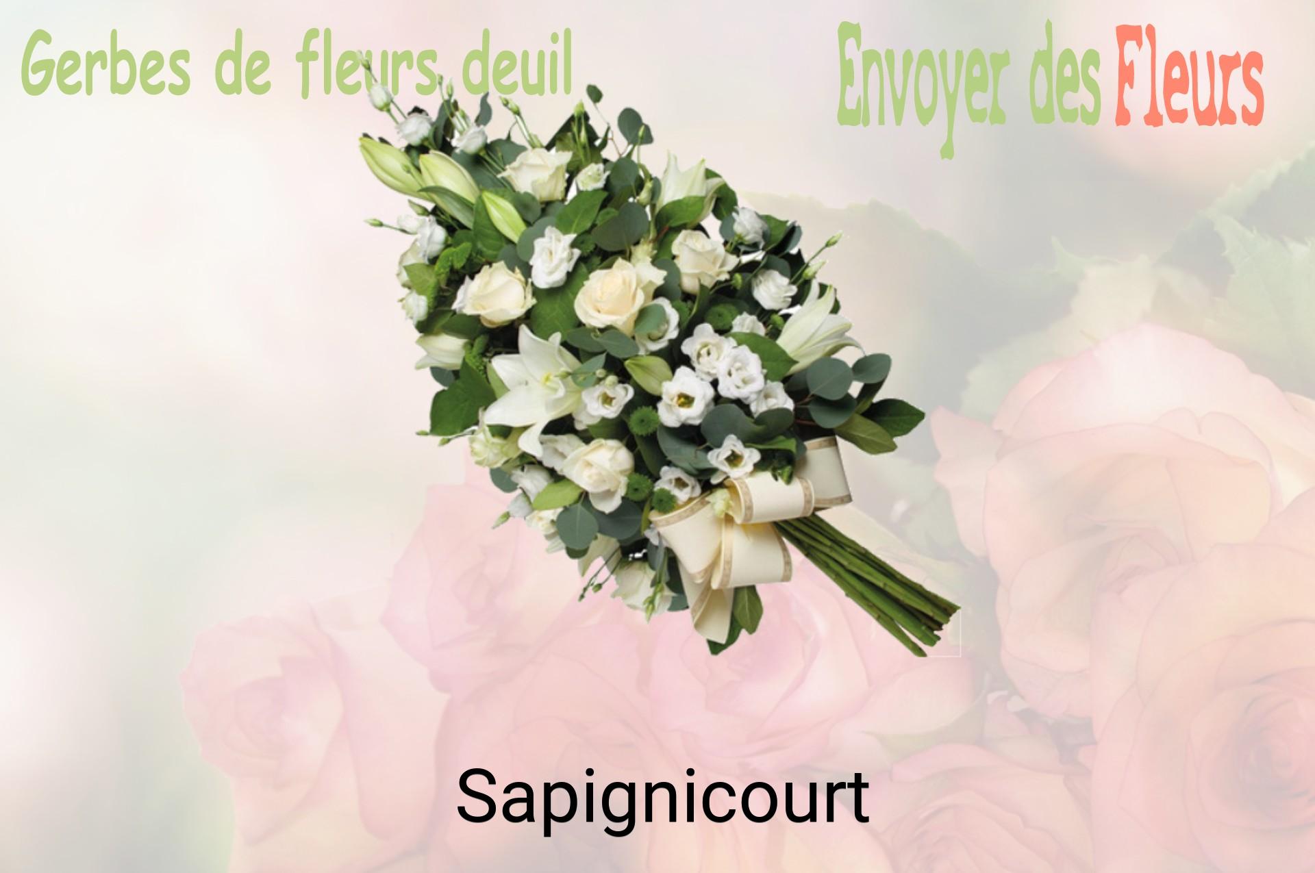 Gerbe de fleurs de deuil livrée à Sapignicourt